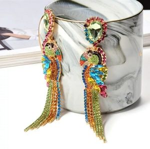 Tweety bird rhinestone earrings